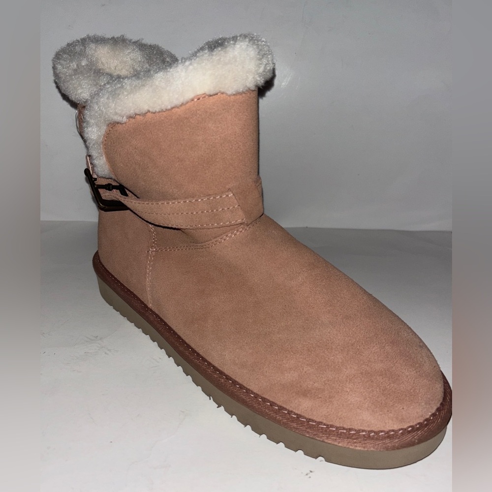 Kookaburra By Ugg Women‎ Suede Selene Mini Buckled  Booties Sz 9 Cold Weather